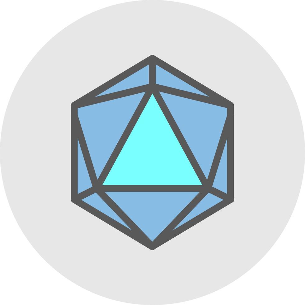 diseño de icono de vector de dados d20