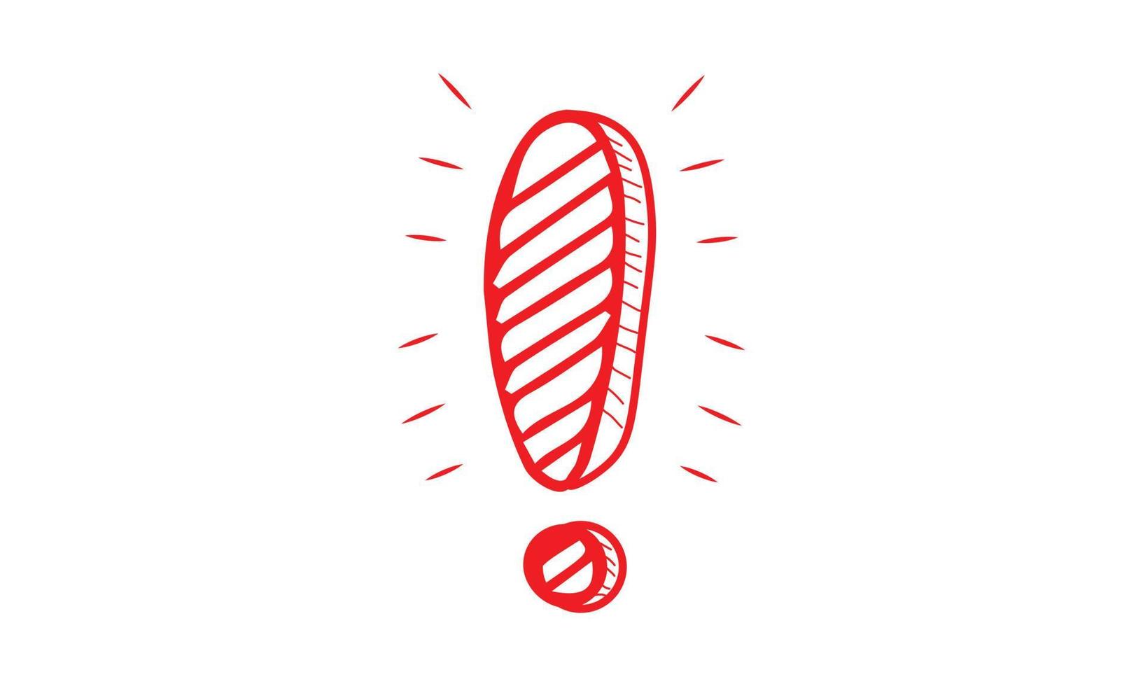exclamation mark icon vector