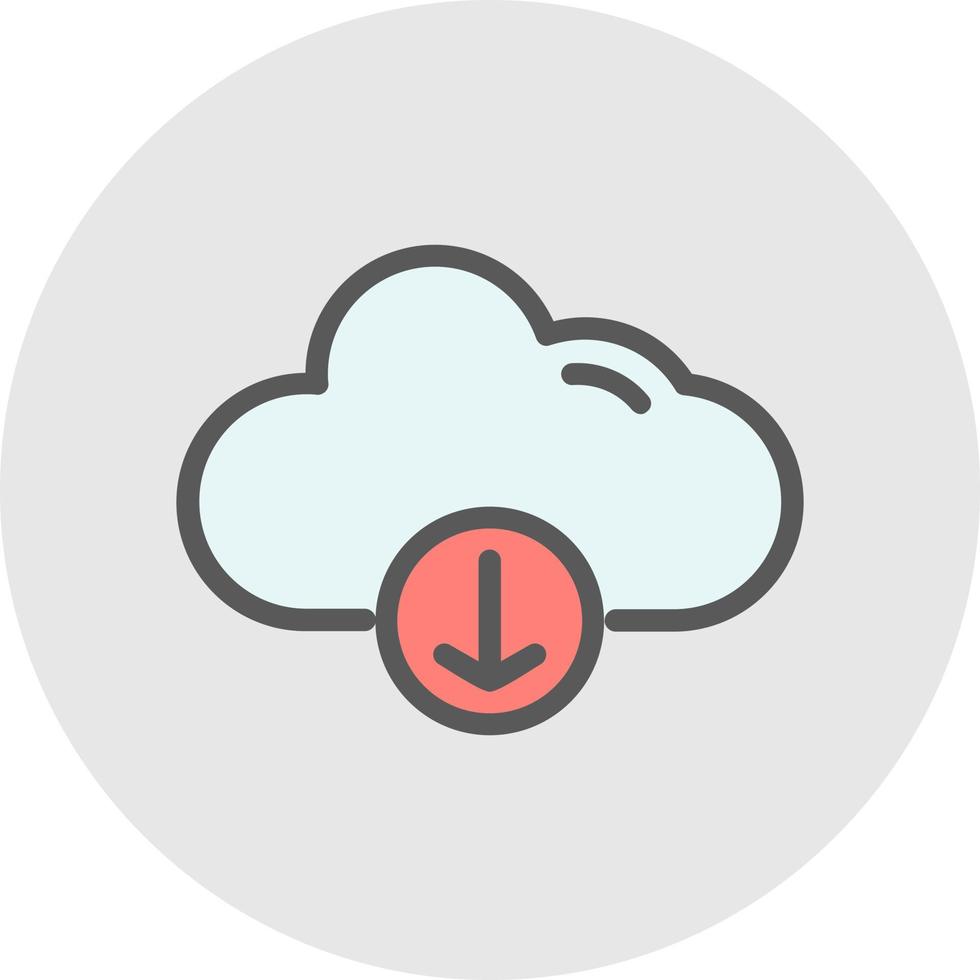 Cloud Download Alt Vector Icon Design