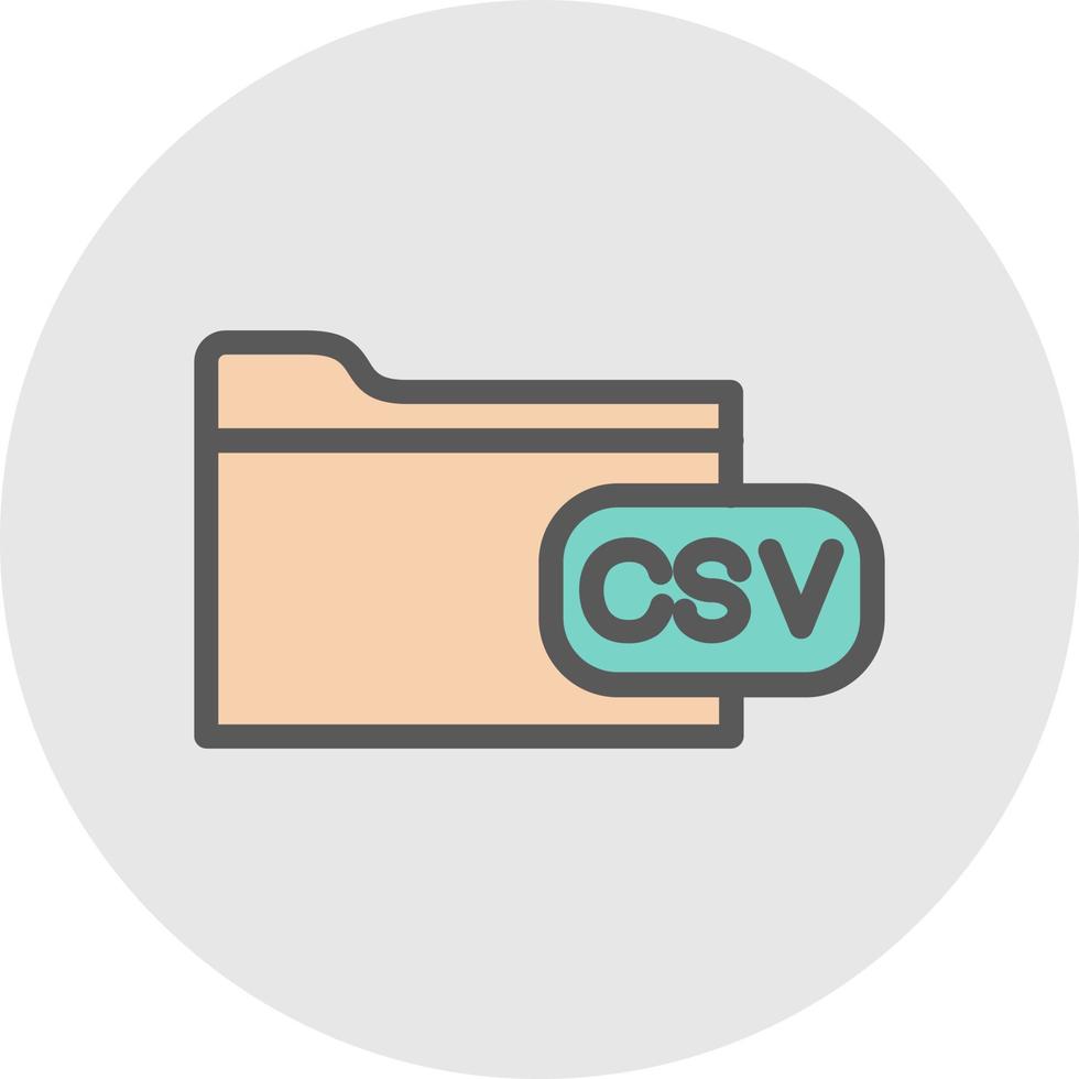 diseño de icono de vector de archivo csv