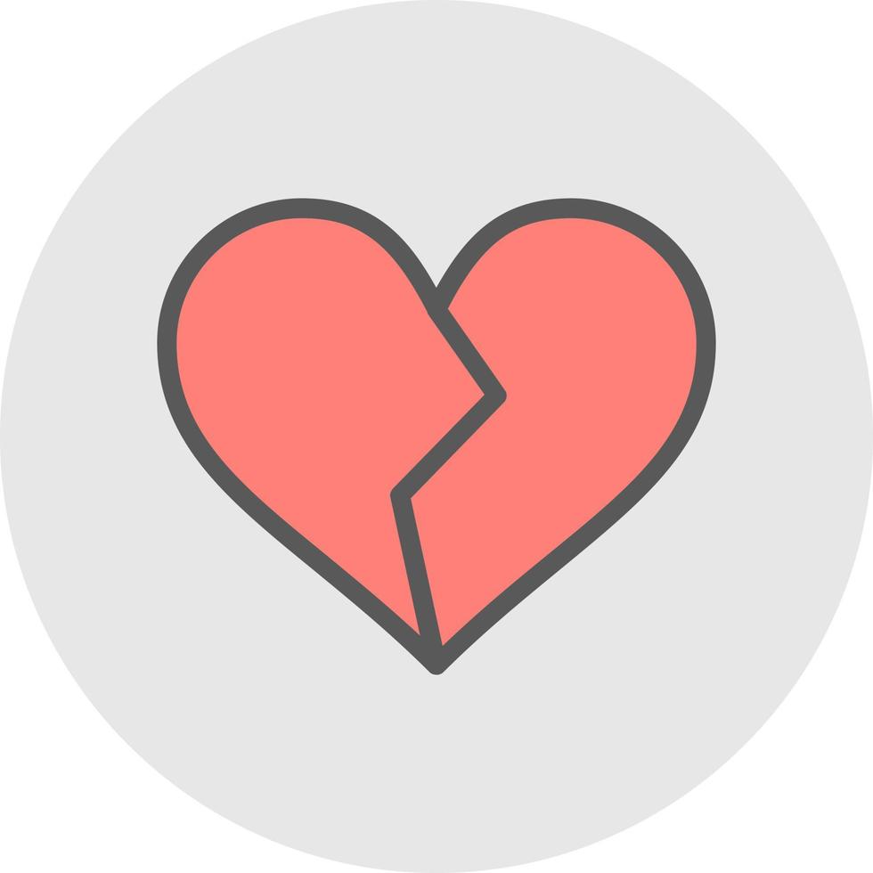 Heart Broken Vector Icon Design