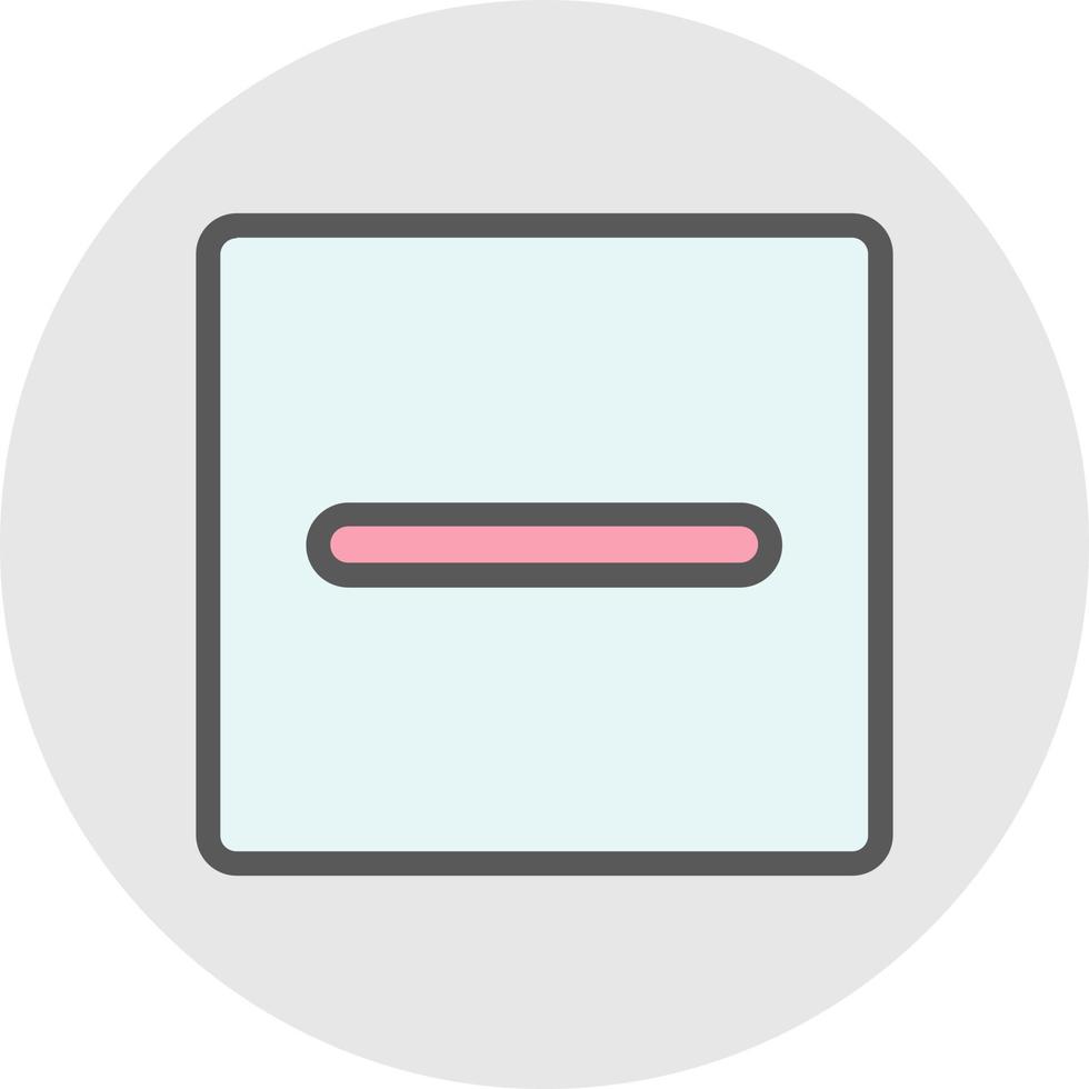 Minus Square Vector Icon Design