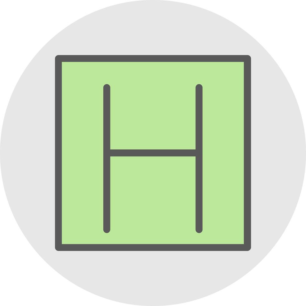 H Square Vector Icon Design