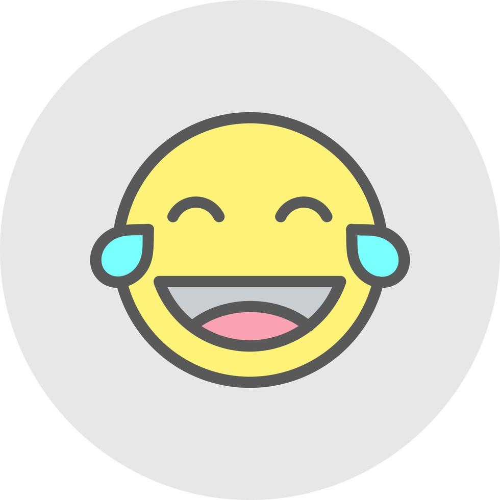 Grin Tongue Squint Vector Icon Design