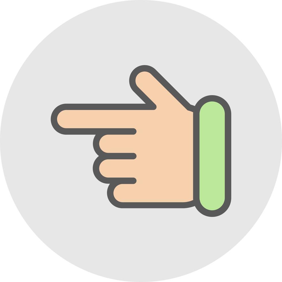 Hand Point Left Vector Icon Design