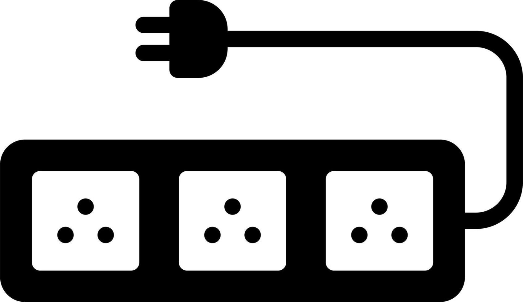 icono de vector de regleta de alimentación