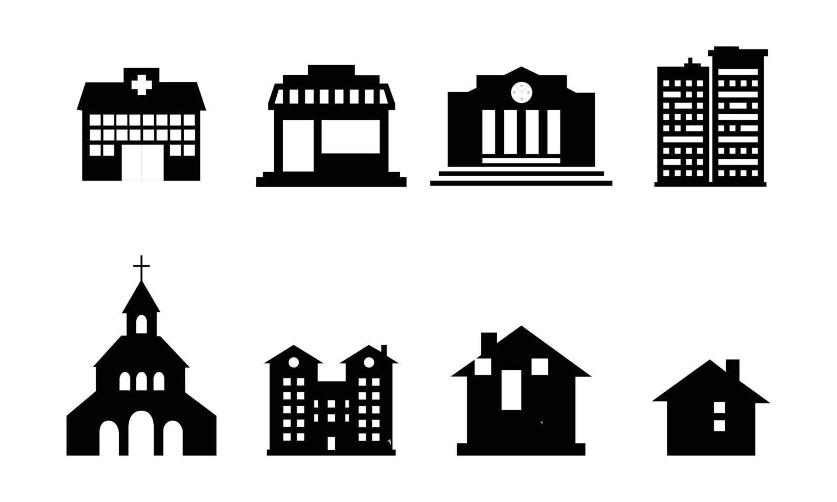 Vector collections of house silhouette