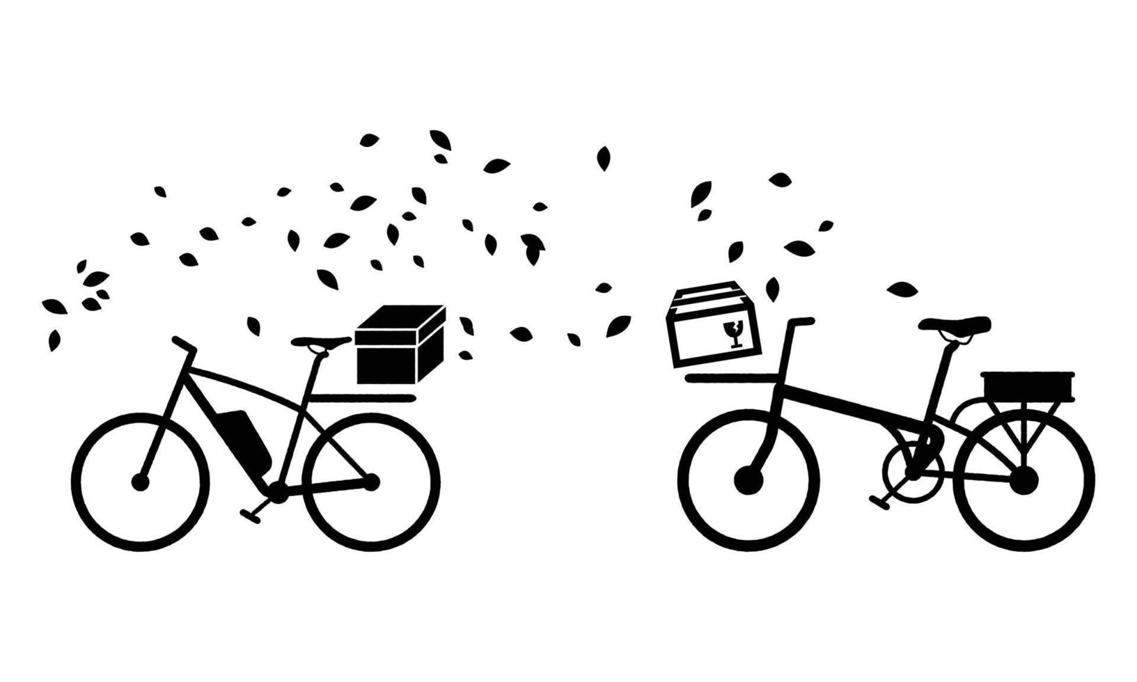 free vector bycycle and cycle illustration
