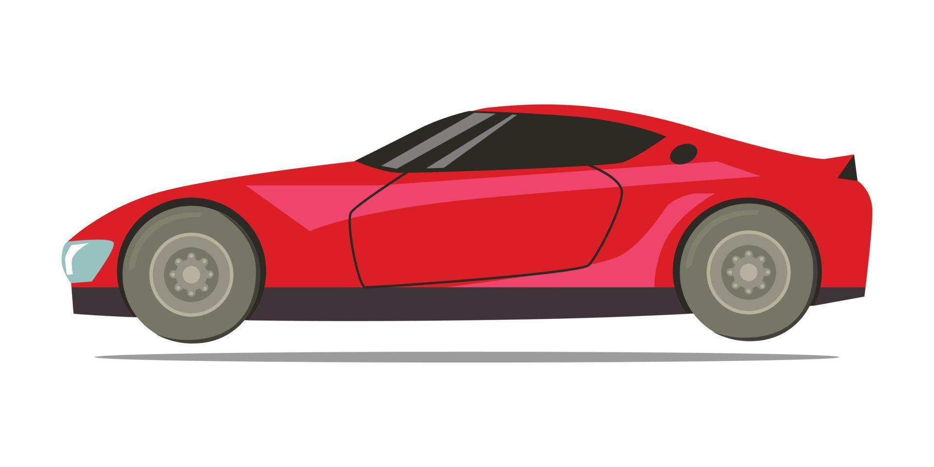 rojo coche con negro cuadrado modelo ilustración vector