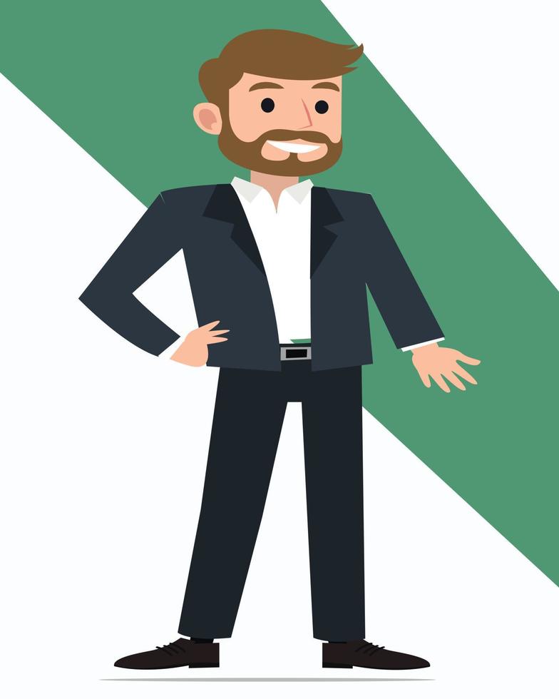 Vector business man office illustration