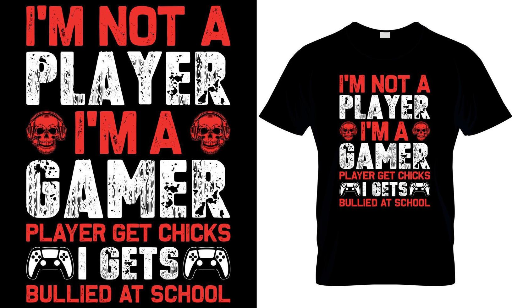 gaming typography t-shirt design vector