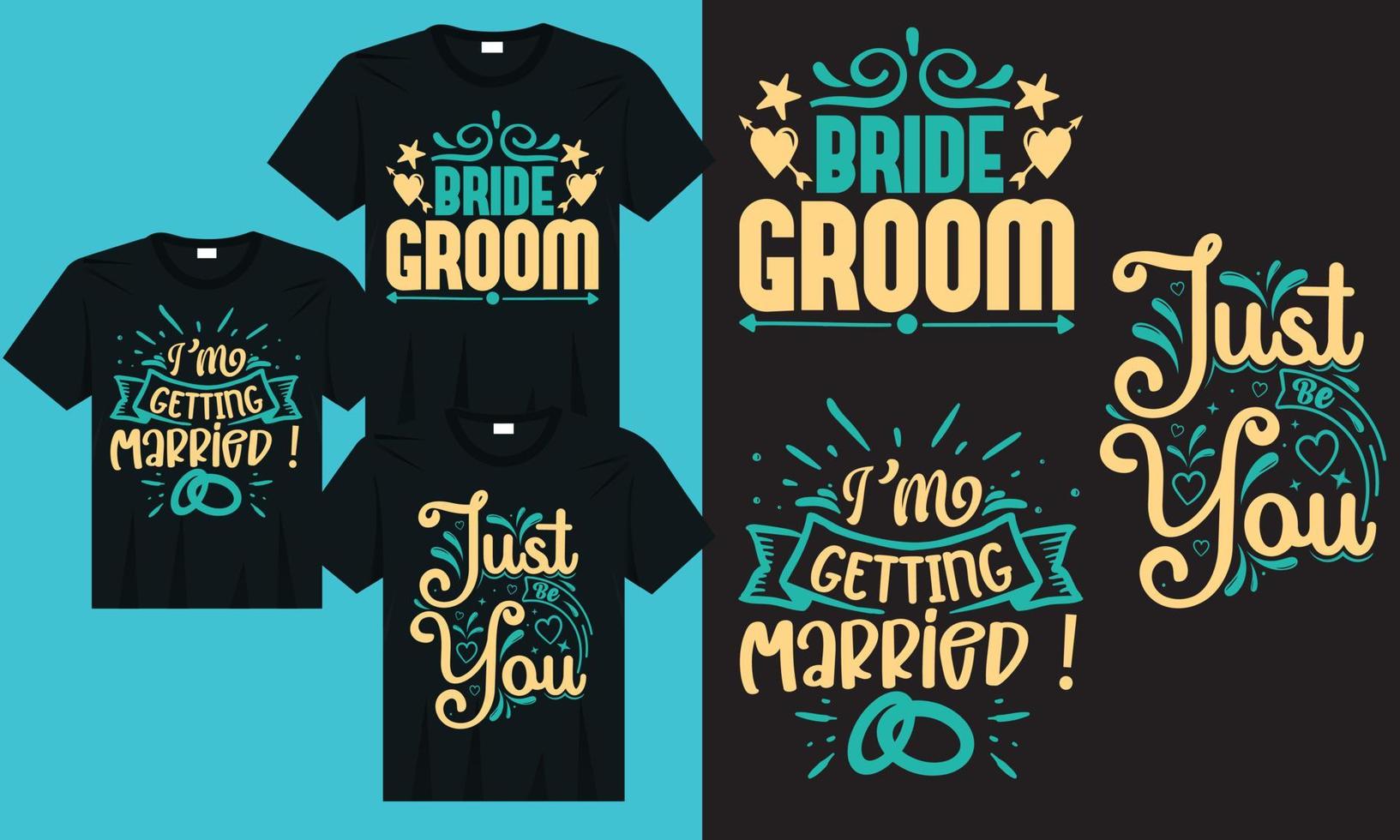 Wedding tshirt design vector file