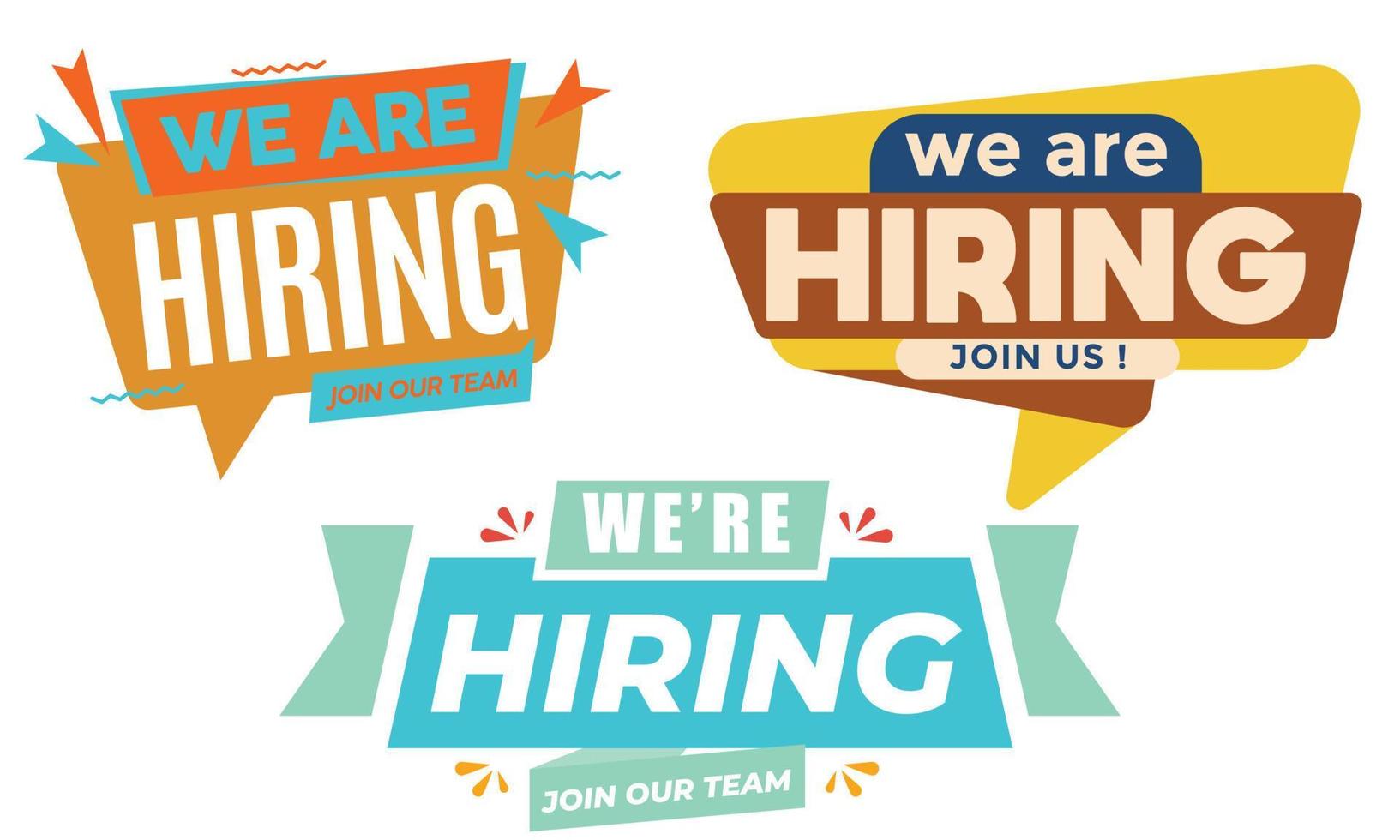 We are hiring banner abstract background vector