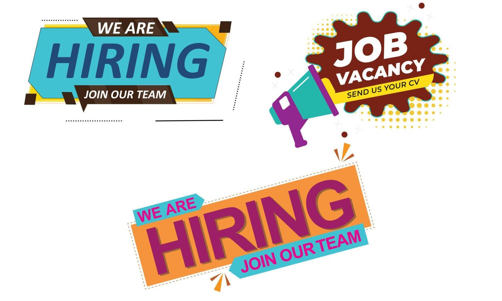 Join the team we are hiring banner template vector