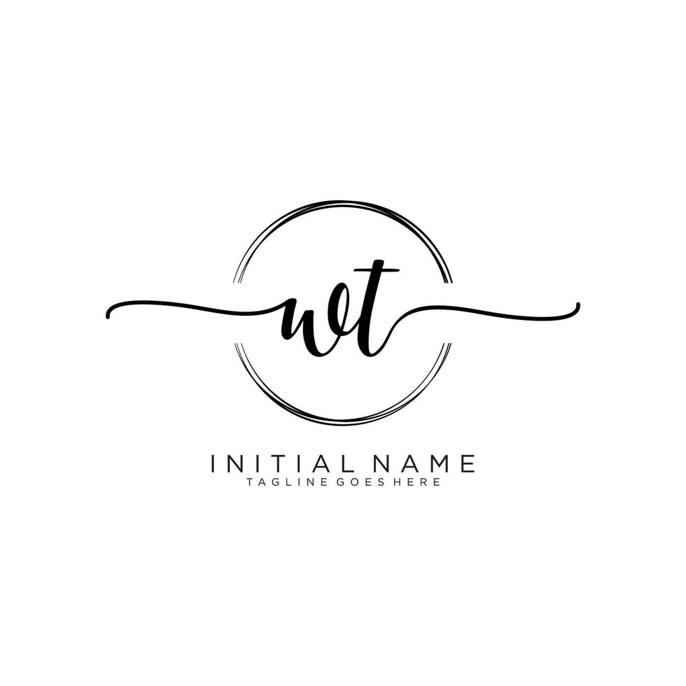 inicial peso femenino logo colecciones modelo. escritura logo de inicial firma, boda, moda, joyería, boutique, floral y botánico con creativo modelo para ninguna empresa o negocio. vector