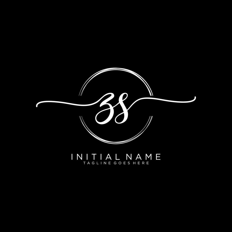 inicial zs femenino logo colecciones modelo. escritura logo de inicial firma, boda, moda, joyería, boutique, floral y botánico con creativo modelo para ninguna empresa o negocio. vector