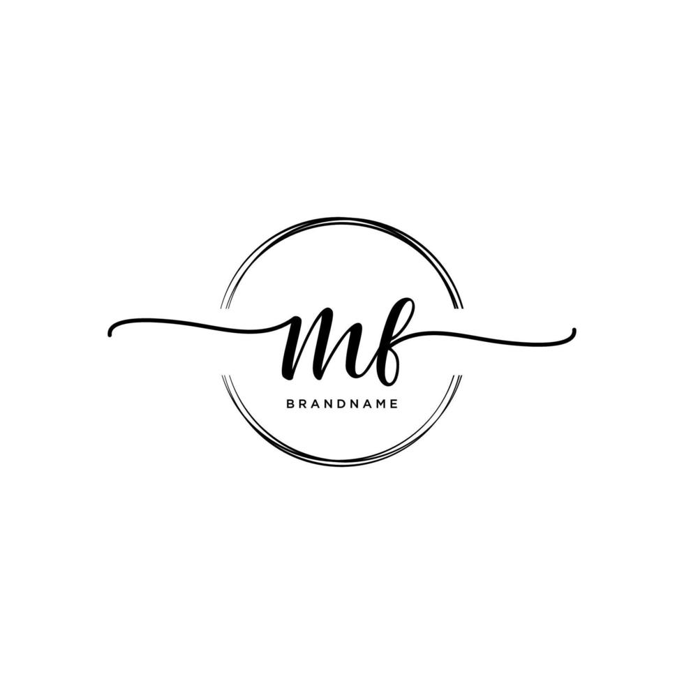 Initial MK feminine logo collections template. handwriting logo of initial signature, wedding, fashion, jewerly, boutique, floral and botanical with creative template for any company or business. vector