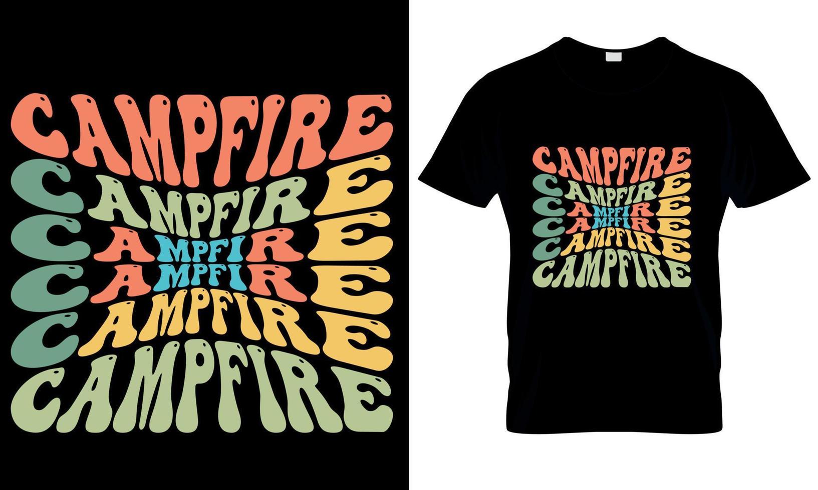 A t shirt that says Happy Camper on it vector