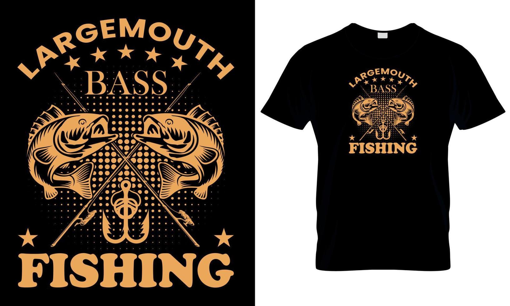 Largemouth bass fishing t shirt design vector