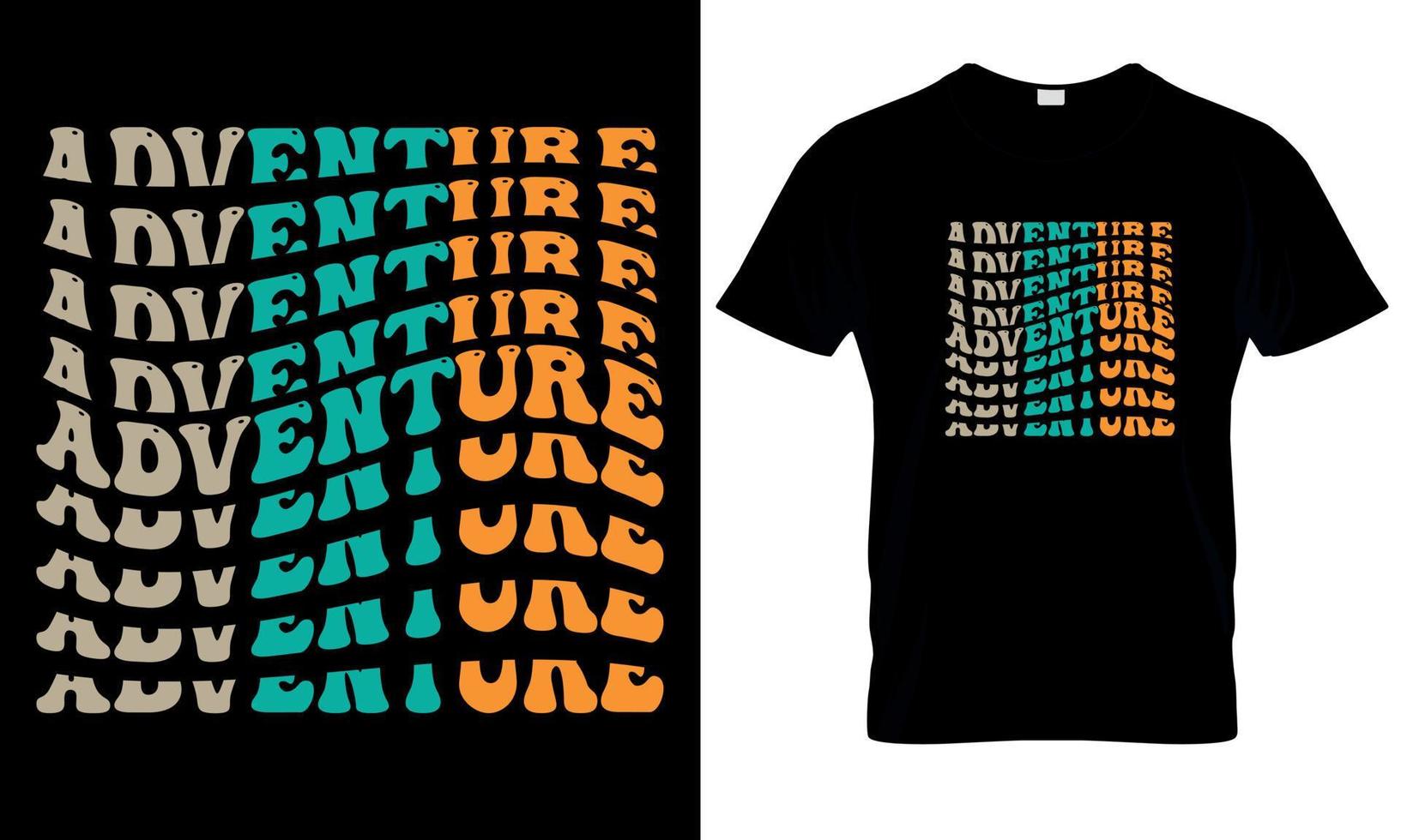 A  t - shirt that says adventure on it vector