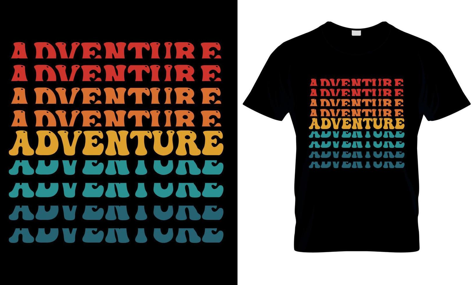 A  t - shirt that says adventure on it vector
