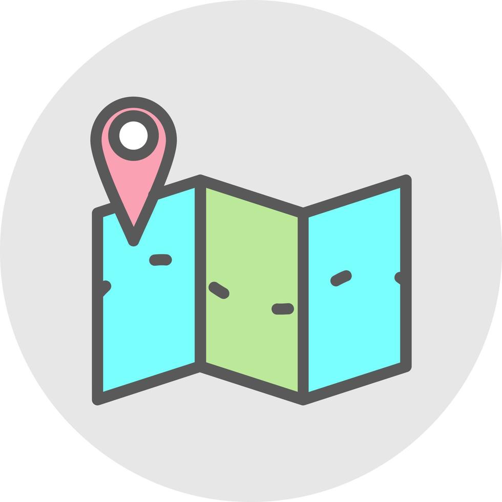 Map Marked Vector Icon Design