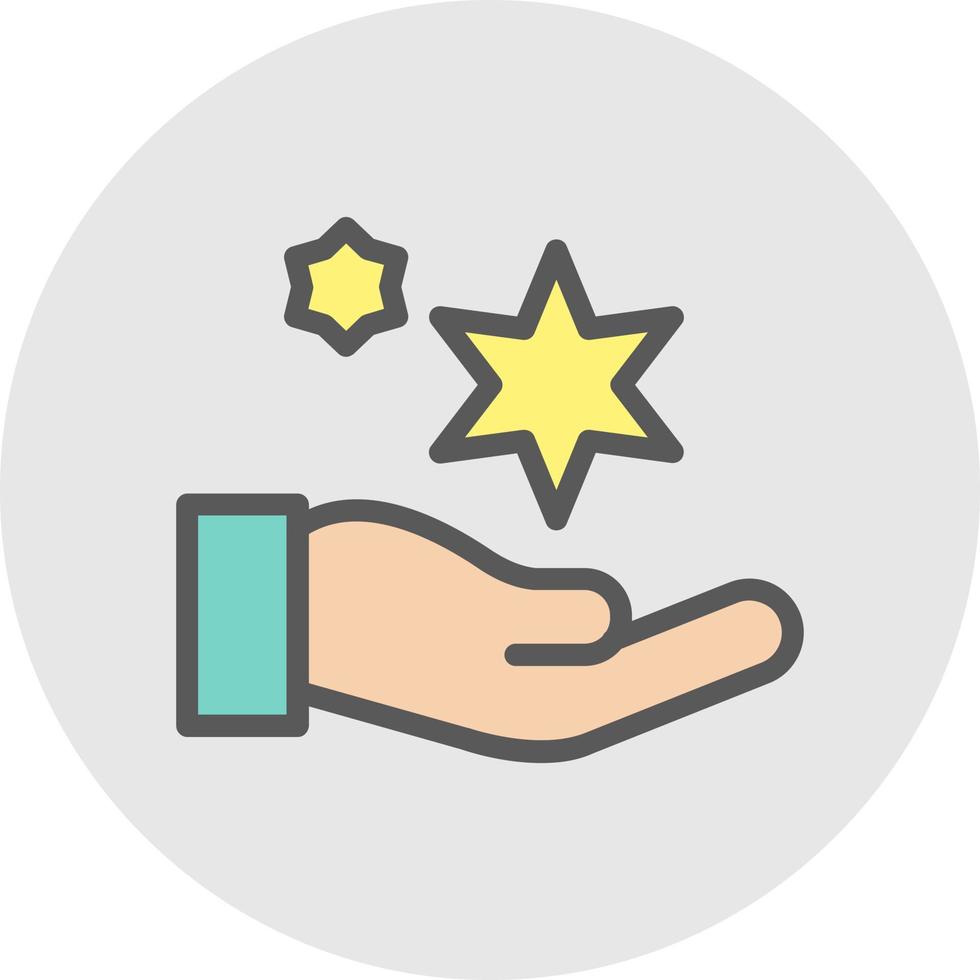 Hand Sparkles Vector Icon Design
