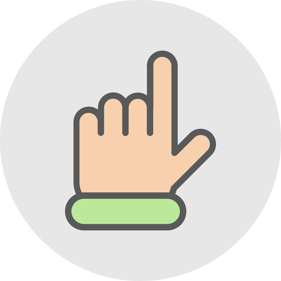 Hand Point Up Vector Icon Design