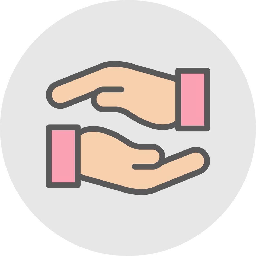 Hands Helping Vector Icon Design