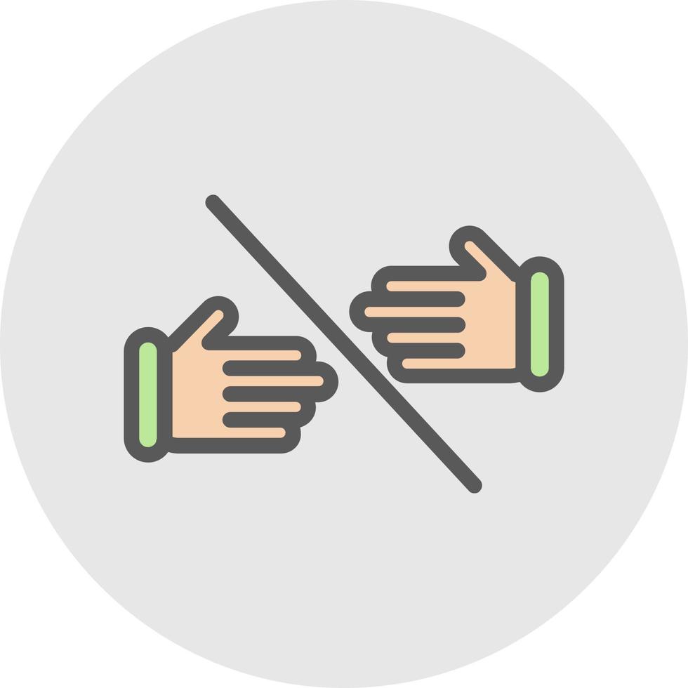 Handshake Slash Vector Icon Design