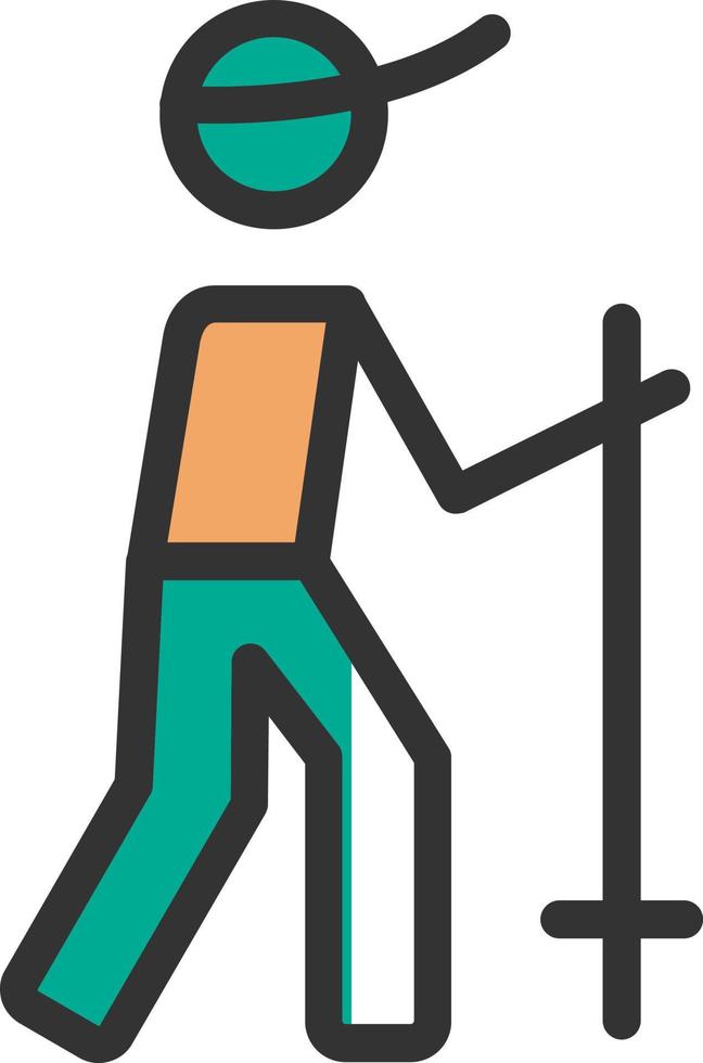 Hiking Vector Icon Design