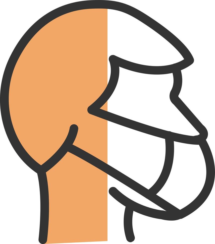 Head Side Mask Vector Icon Design