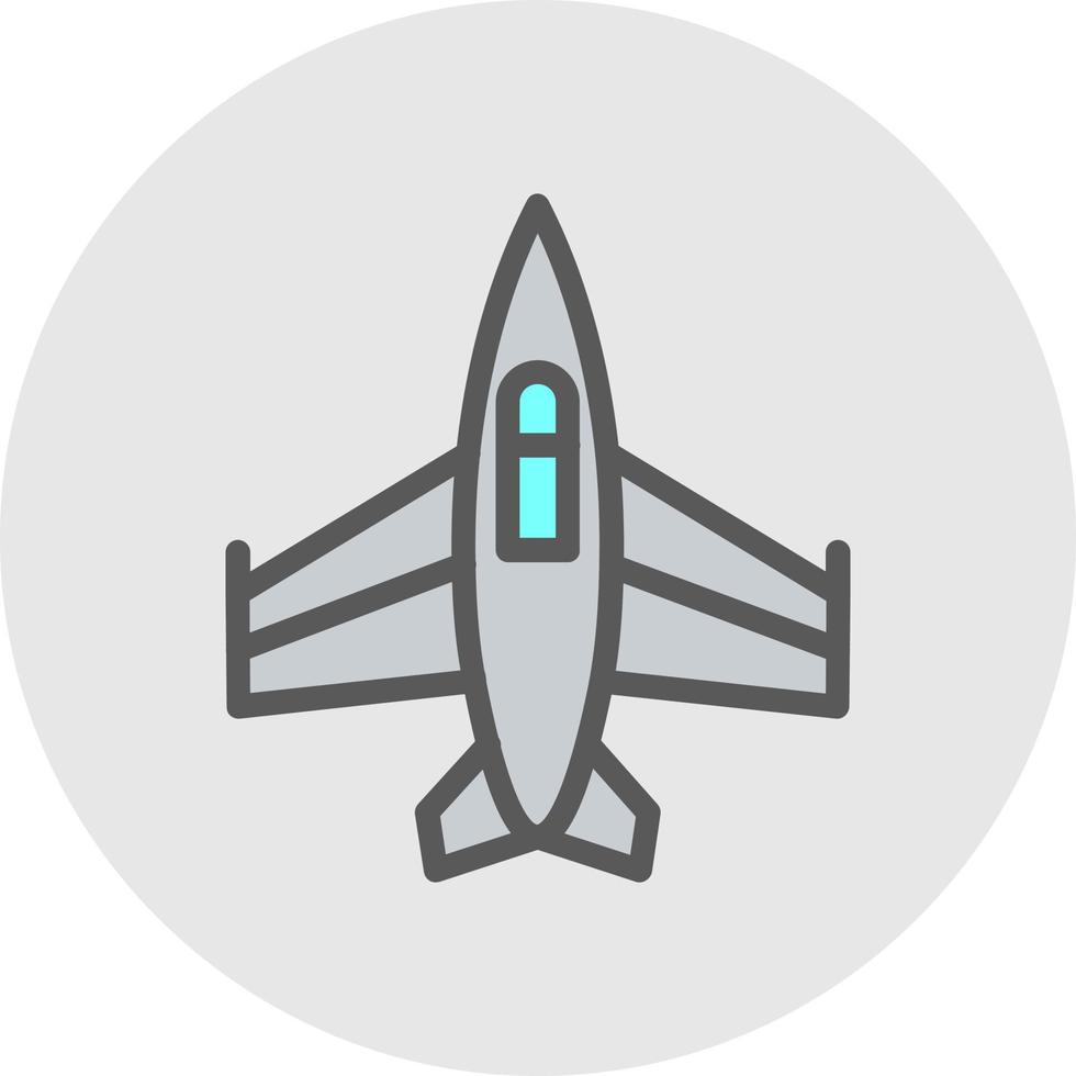 Fighter Jet Vector Icon Design