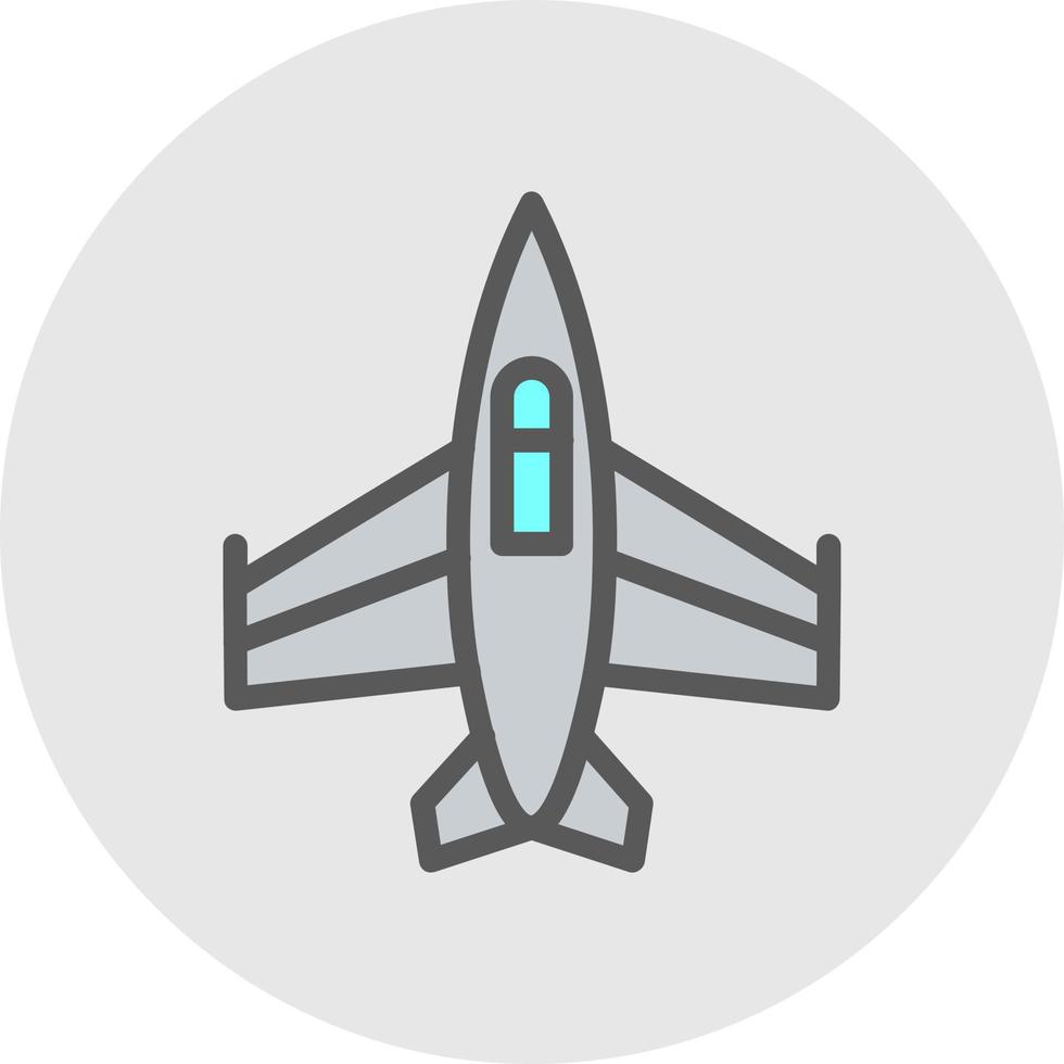 Fighter Jet Vector Icon Design