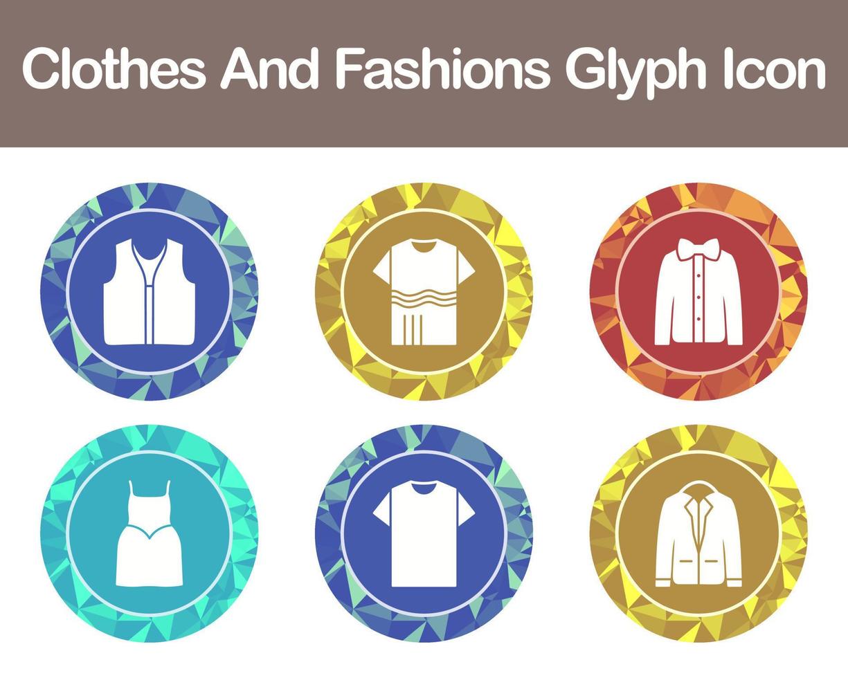 Clothes And Fashions Vector Icon Set