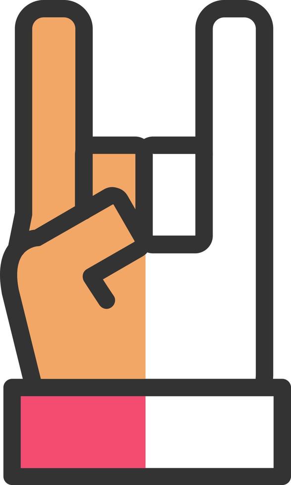 Hand Rock Vector Icon Design