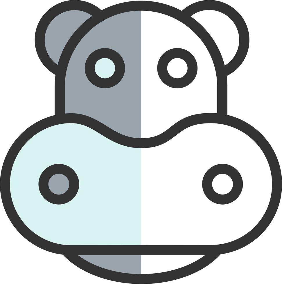 Hippo Vector Icon Design