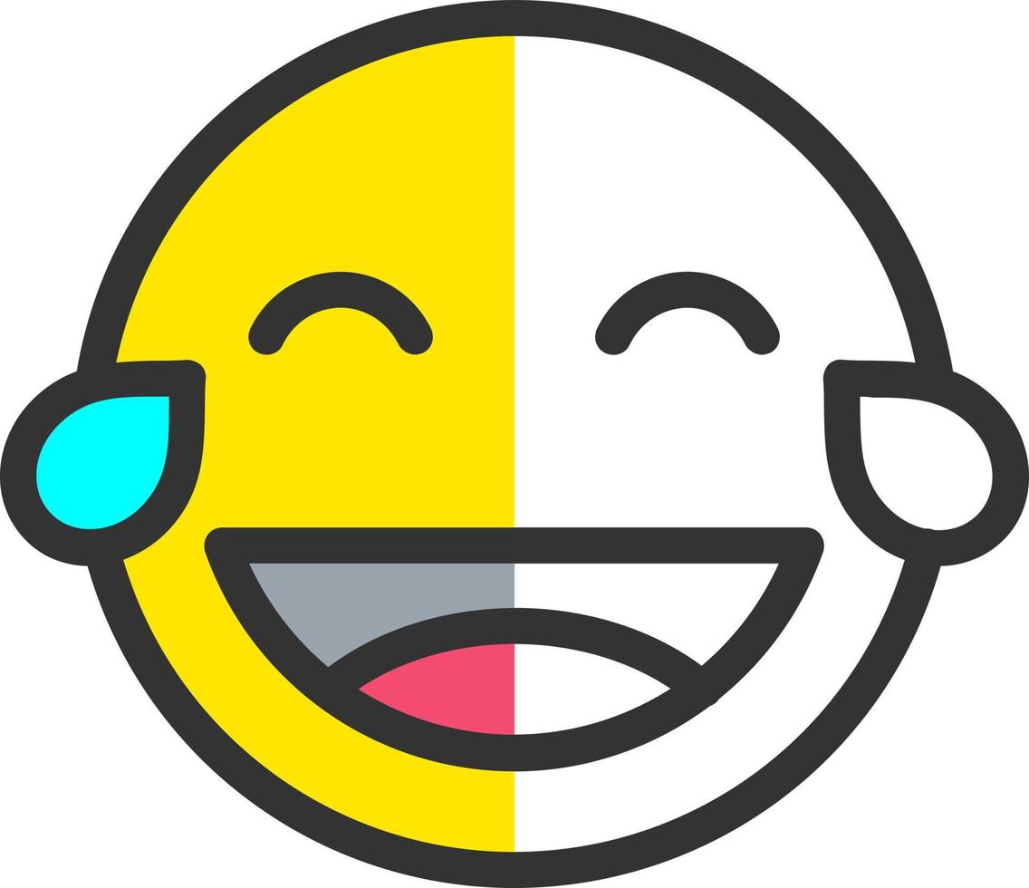 Grin Tongue Squint Vector Icon Design