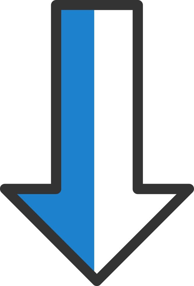 Long Arrow Alt Down Vector Icon Design