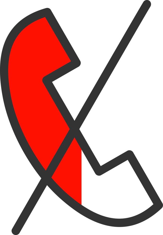 Phone Slash Vector Icon Design