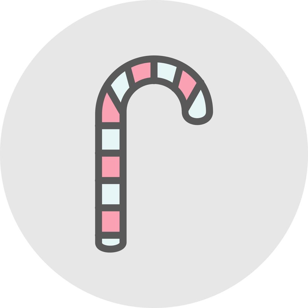 Candy Cane Vector Icon Design
