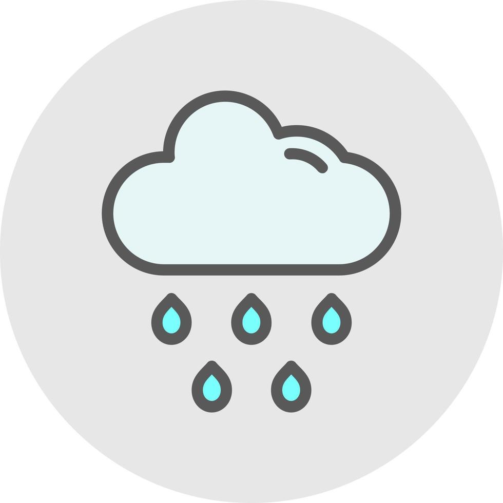 Cloud Rain Vector Icon Design