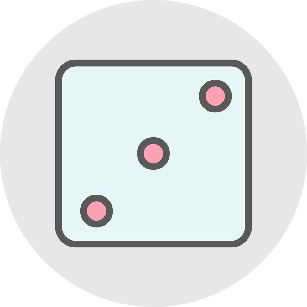 Dice Three Vector Icon Design