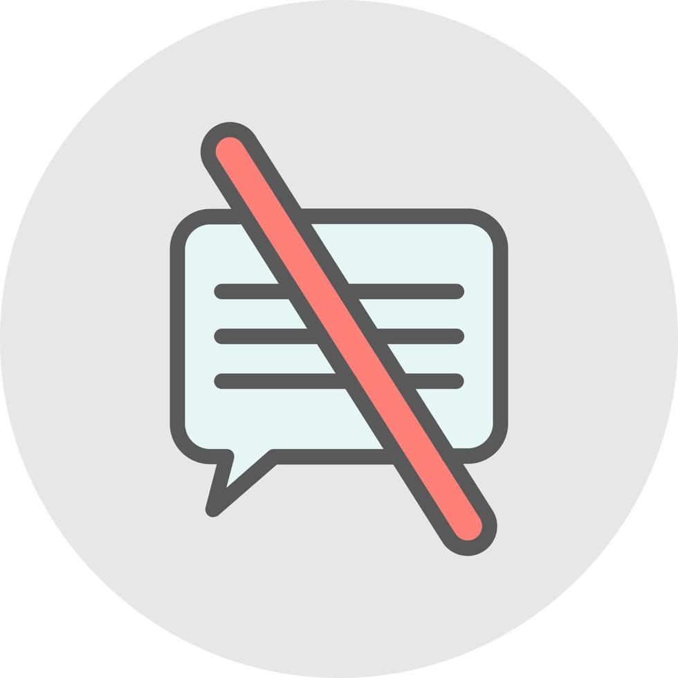 Comment Slash Vector Icon Design