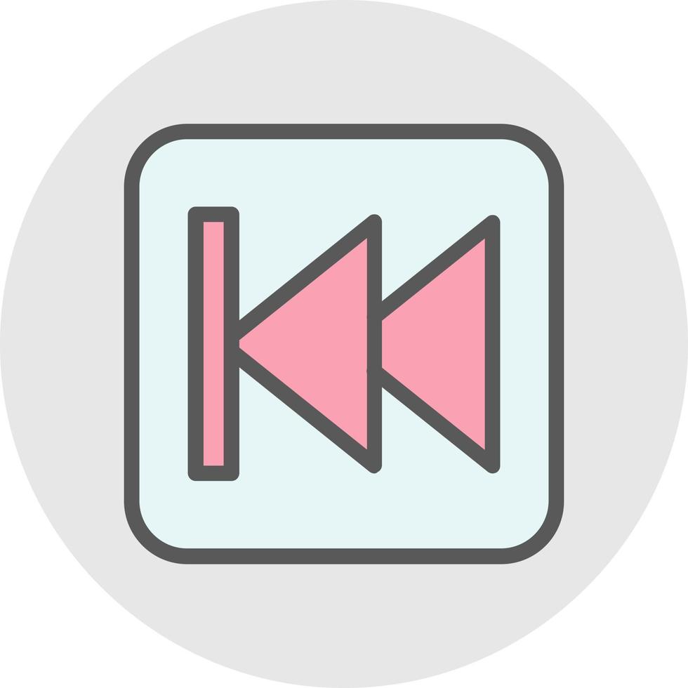 Fast Backward Vector Icon Design