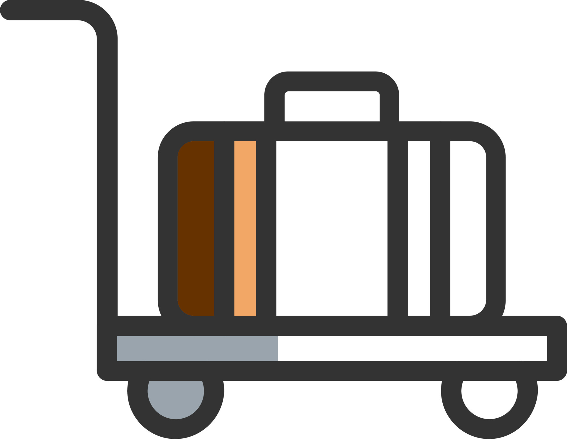 Luggage Cart Vector Icon Design 20961649 Vector Art at Vecteezy