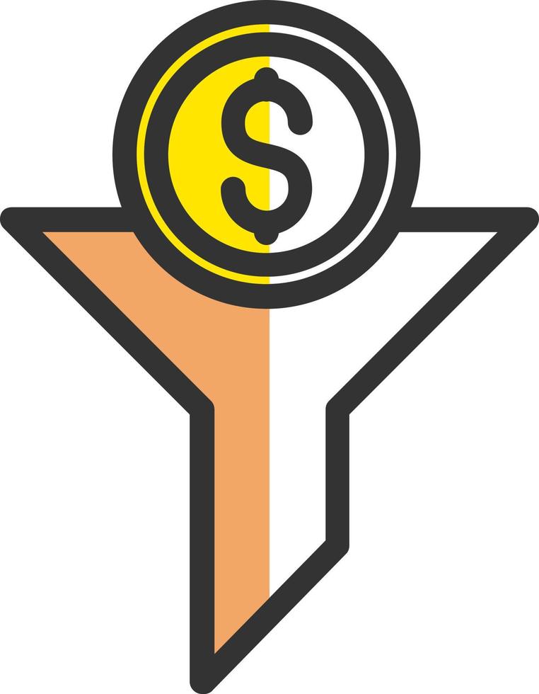 Funnel Dollar Vector Icon Design