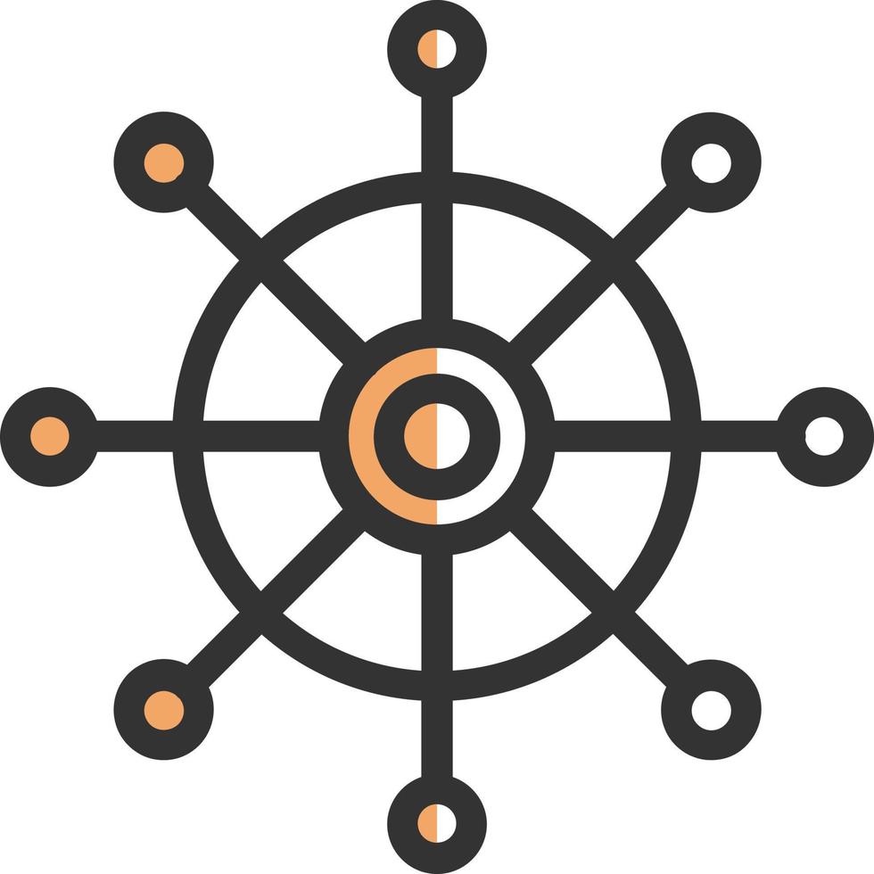 Dharmachakra Vector Icon Design