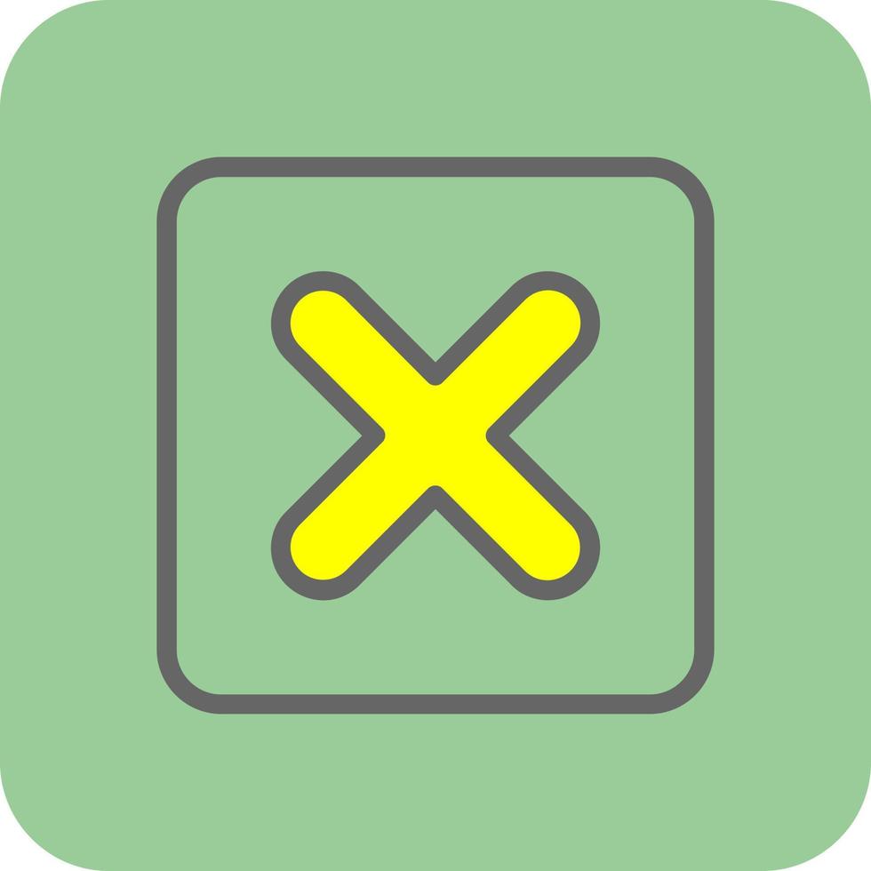 Square x Vector Icon Design