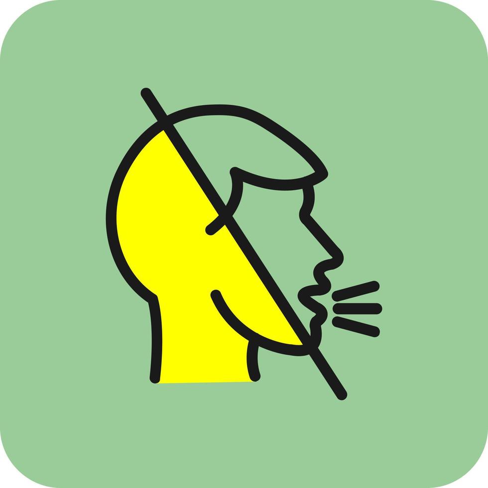 Head Side Cough Slash Vector Icon Design